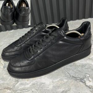 Louis Vuitton Rivoli Sneaker Black Leather Monogram Canva 7.5 LV 8.5 US 41.5 EUR